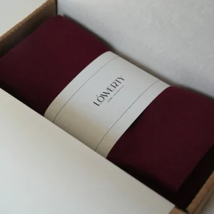 Льняные салфетки бордовые, набор из 2 шт