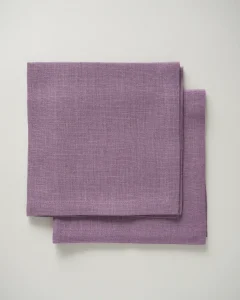 Льняные салфетки сиреневые, набор из 2 шт
