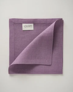 Льняные салфетки сиреневые, набор из 2 шт