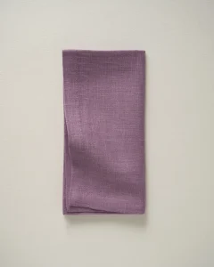 Льняные салфетки сиреневые, набор из 2 шт