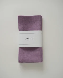 Льняные салфетки сиреневые, набор из 2 шт