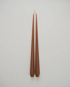 Свечи граненые темная карамель, 2 шт