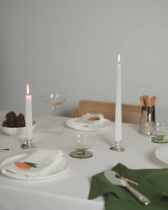 Льняные салфетки с аппликацией «мандарины», 2 шт