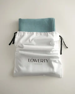 Льняная скатерть лазурная, 140х180см