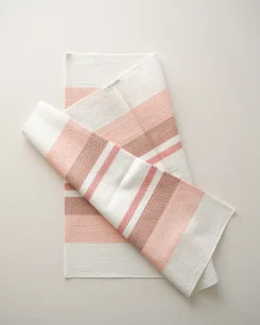 Полотенце из винтажного хлопка персиковое