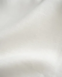 Льняная жаккардовая скатерть белая, 140х180см