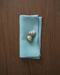 Льняные салфетки лазурные, набор из 2 шт