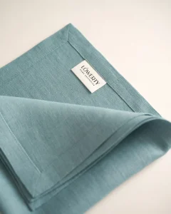 Льняные салфетки лазурные, набор из 2 шт