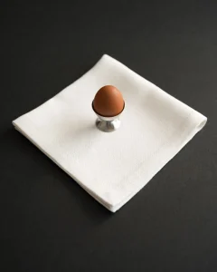 Льняные жаккардовые салфетки белые, 2 шт