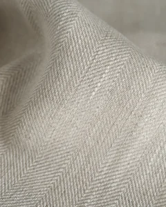 Льняные жаккардовые салфетки бежевые, 2 шт