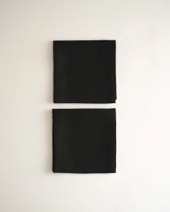 Льняные жаккардовые салфетки черные, 2 шт