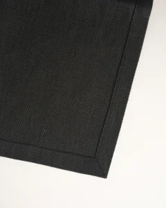 Льняные жаккардовые салфетки черные, 2 шт