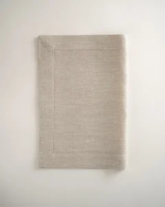 Плейсмат из жаккардового льна бежевый