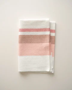 Полотенце из винтажного хлопка персиковое