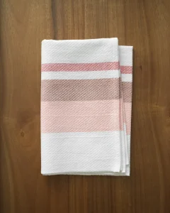 Полотенце из винтажного хлопка персиковое