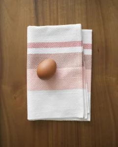 Полотенце из винтажного хлопка персиковое