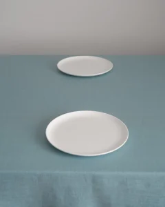 Льняная скатерть лазурная, 140х180см